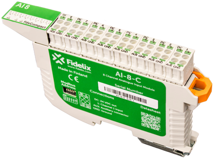 Picture of Fidelix FdxCompact 8 Channel Analogue Input Module - AI-8-C